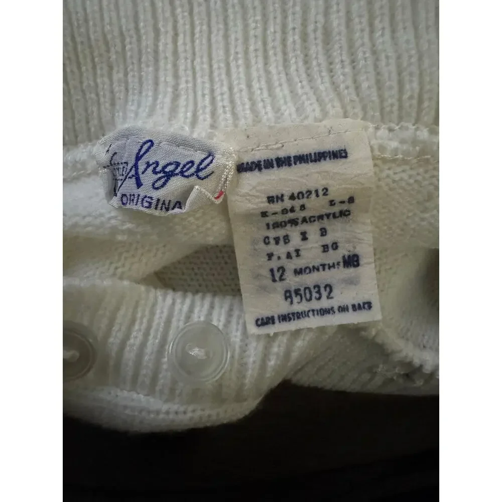 True Vintage x 70s A Little Angel Original Nautical Knit Sweater Vest Set 12M